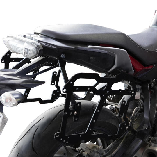 GP Kompozit Yamaha MT-07 Tracer 2016-2024 Uyumlu Yan Çanta Demiri Siyah (1)