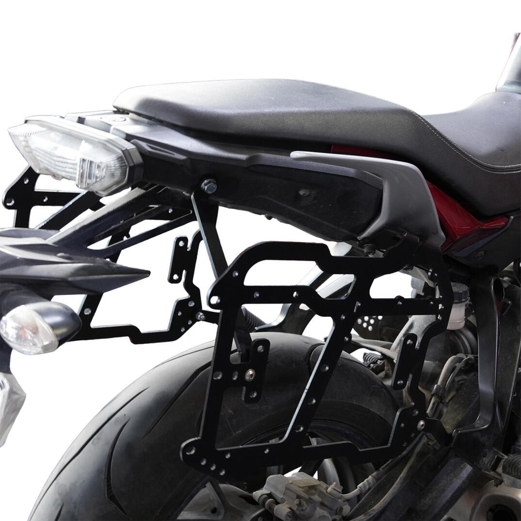 GP Kompozit Yamaha MT-07 Tracer 2016-2024 Uyumlu Yan Çanta Demiri Siyah - 2
