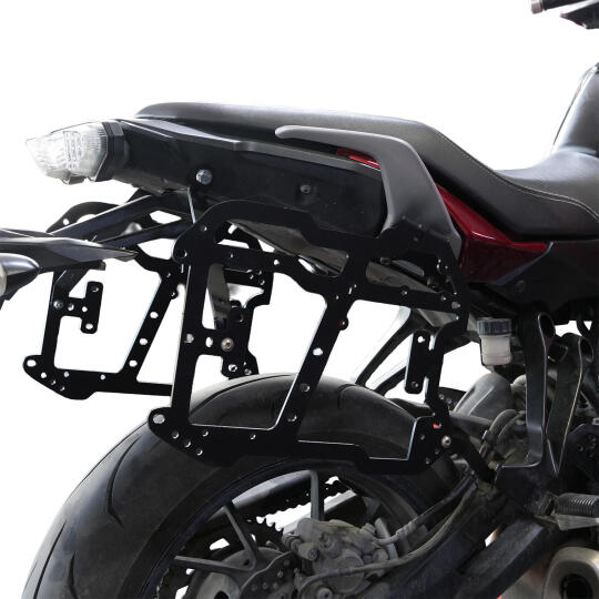 GP Kompozit Yamaha MT-07 Tracer 2016-2024 Uyumlu Yan Çanta Demiri Siyah - 3