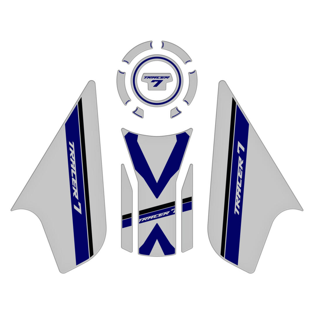 GP Kompozit Yamaha MT-07 Tracer 2020-2024 Uyumlu Tank Pad Seti Gri - 1