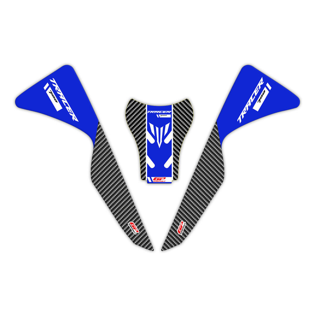 GP Kompozit Yamaha MT-07 Tracer 2020-2024 Uyumlu Tank Pad Seti Mavi - 1