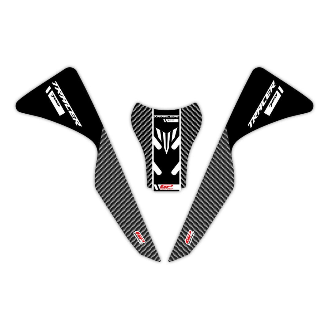 GP Kompozit Yamaha MT-07 Tracer 2020-2024 Uyumlu Tank Pad Seti Siyah - 1
