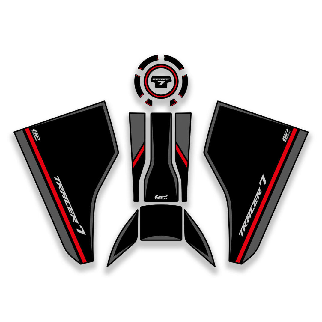 GP Kompozit Yamaha MT-07 Tracer 2025-2026 Uyumlu Tank Pad Siyah - 1