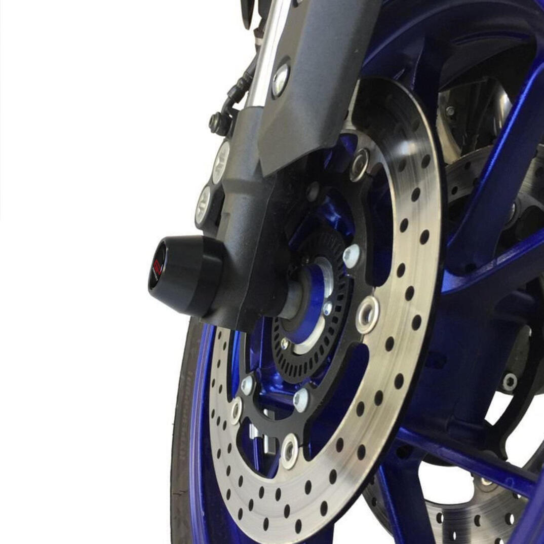 GP Kompozit Yamaha MT-09 2013-2016 Uyumlu Ön / Arka Aks Koruma Takozu Siyah - 5