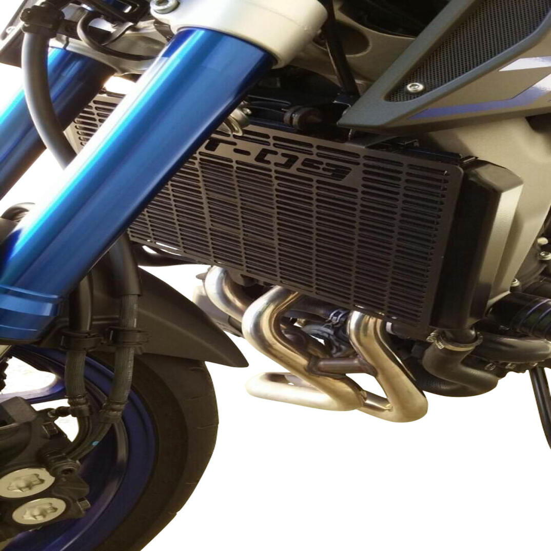 GP Kompozit Yamaha MT-09 2013-2016 Uyumlu Radyatör Koruma Siyah - 3