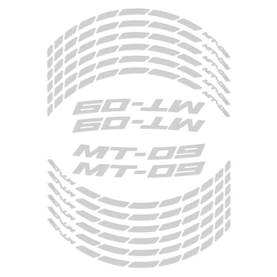 GP Kompozit Yamaha MT-09 2013-2023 Uyumlu Jant Şeridi Reflektif Gri - 1