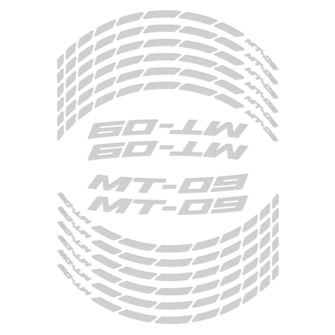 GP Kompozit Yamaha MT-09 2013-2023 Uyumlu Jant Şeridi Reflektif Gri - 1