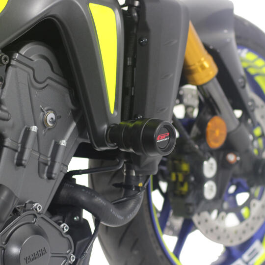 GP Kompozit Yamaha MT-09 2021-2023 Uyumlu Motor Koruma Takozu Siyah (1)