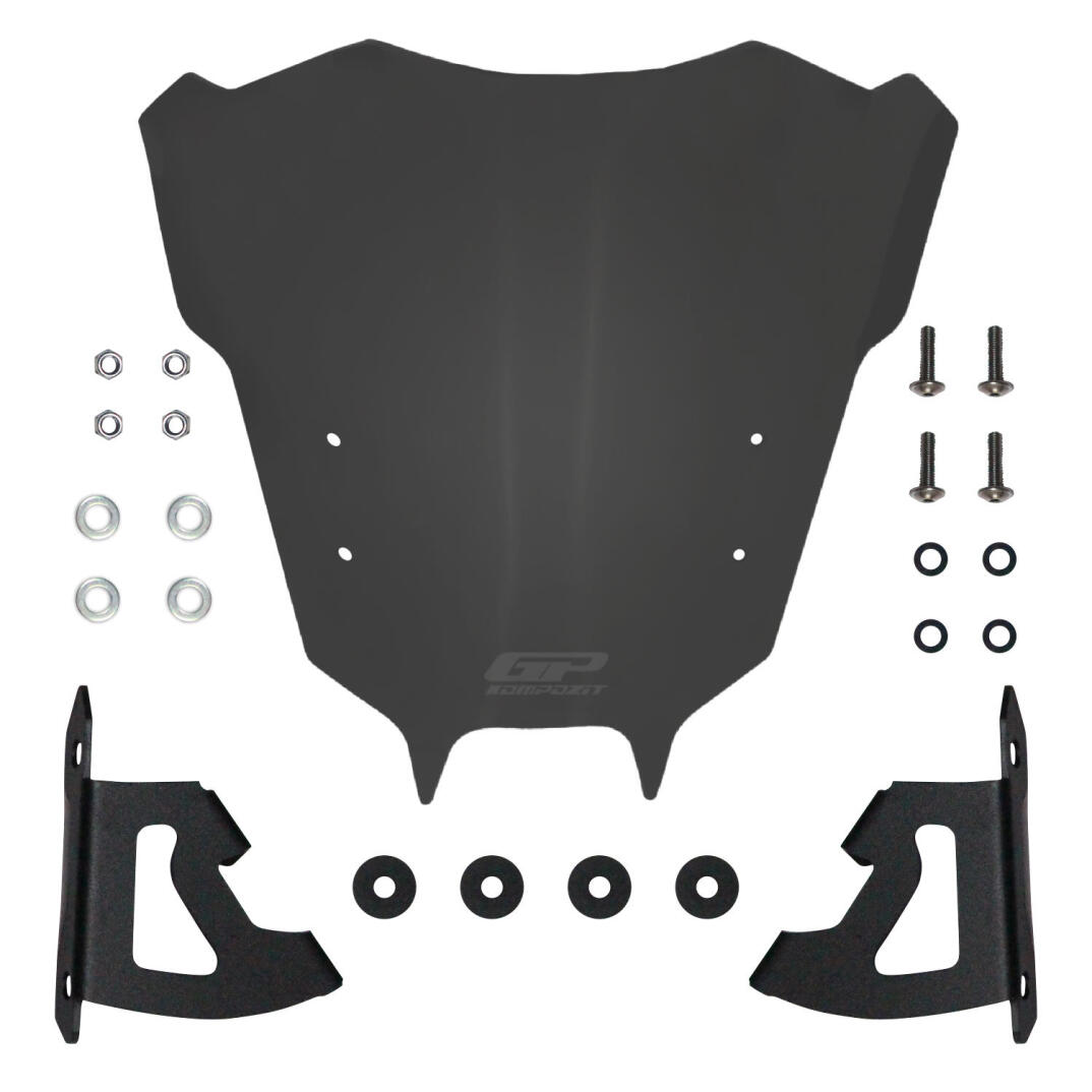 GP Kompozit Yamaha MT-09 2021-2023 Uyumlu Ön Cam Füme - 4