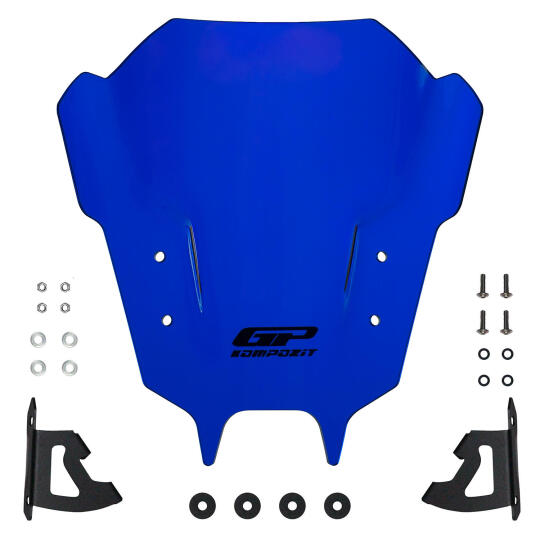 GP Kompozit Yamaha MT-09 2021-2023 Uyumlu Ön Cam Mavi - 4
