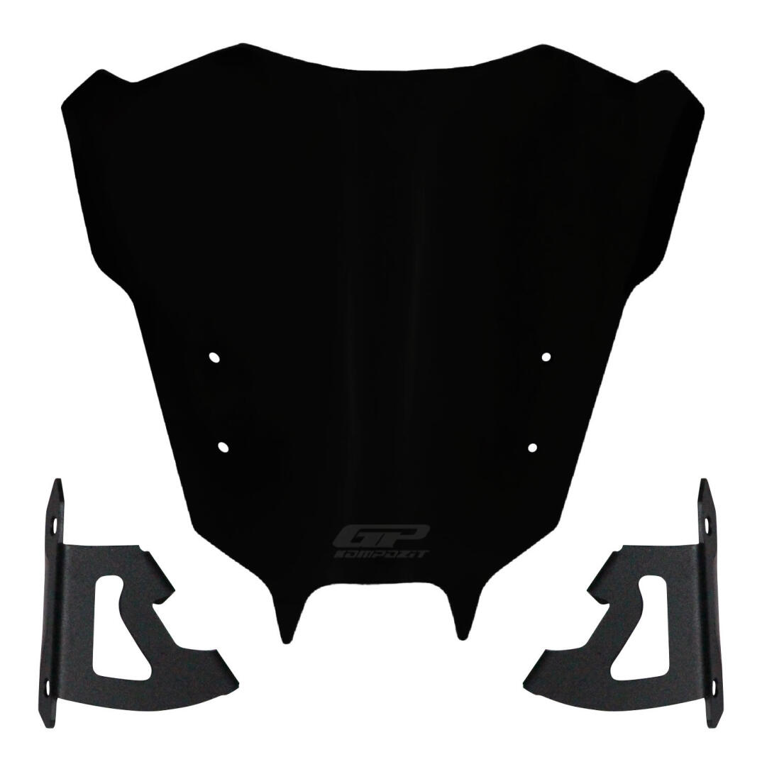 GP Kompozit Yamaha MT-09 2021-2023 Uyumlu Ön Cam Siyah - 1