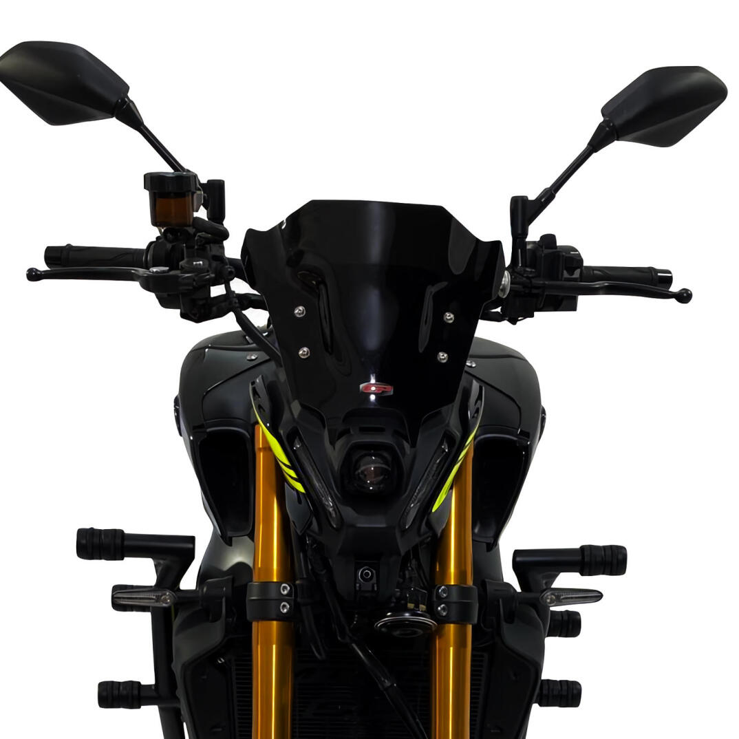 GP Kompozit Yamaha MT-09 2021-2023 Uyumlu Ön Cam Siyah - 2