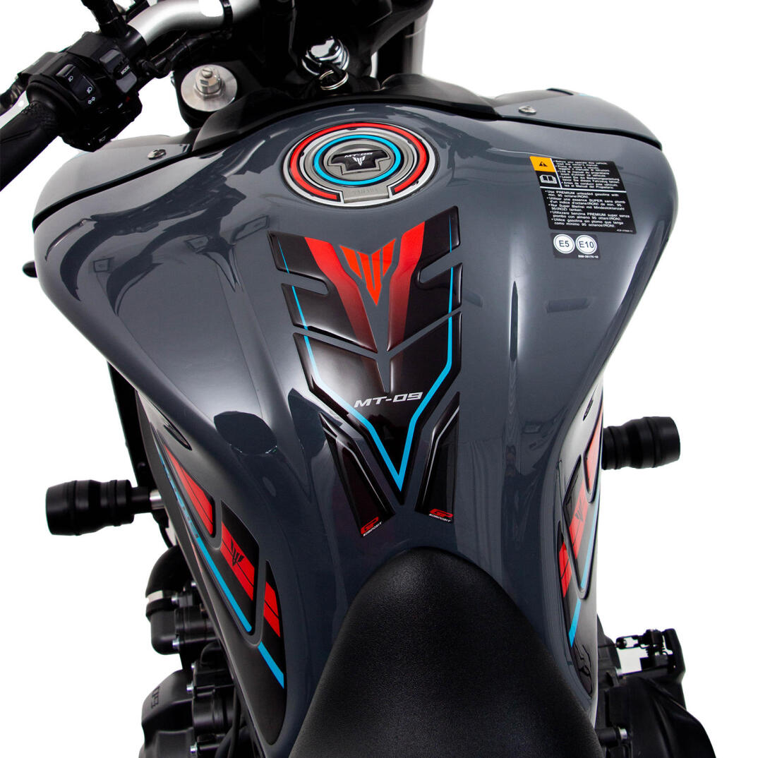 GP Kompozit Yamaha MT-09 2021-2023 Uyumlu Tank Pad Seti Kırmızı-Gri - 2