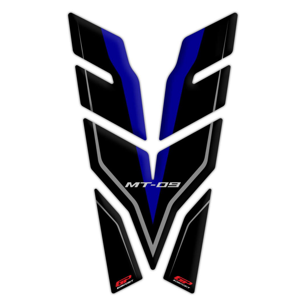 GP Kompozit Yamaha MT-09 2021-2023 Uyumlu Tank Pad Seti Siyah-Mavi - 2