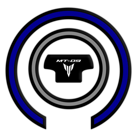 GP Kompozit Yamaha MT-09 2021-2023 Uyumlu Tank Pad Seti Siyah-Mavi - 4