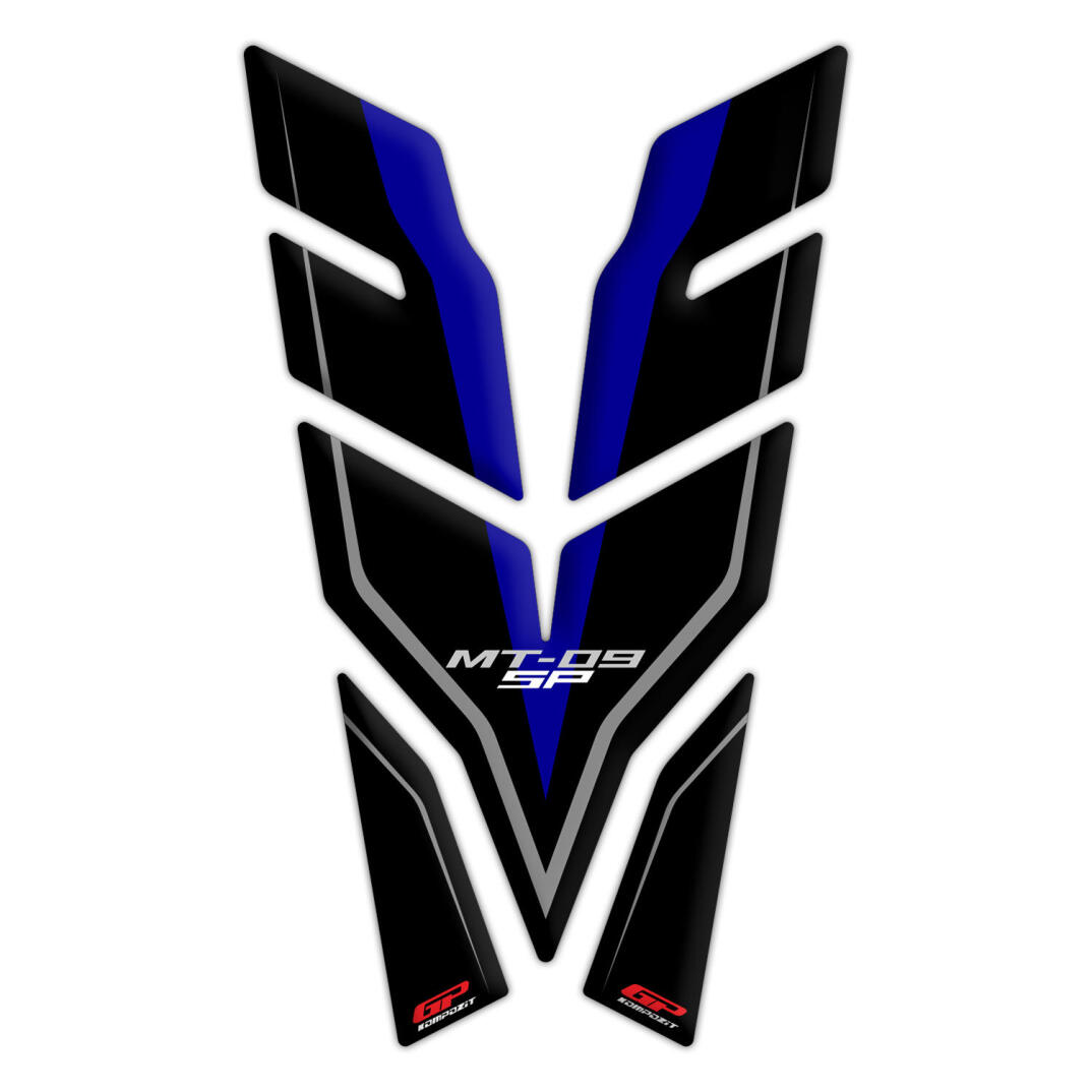 GP Kompozit Yamaha MT-09 SP 2021-2023 Uyumlu Tank Pad Seti Siyah-Mavi - 2
