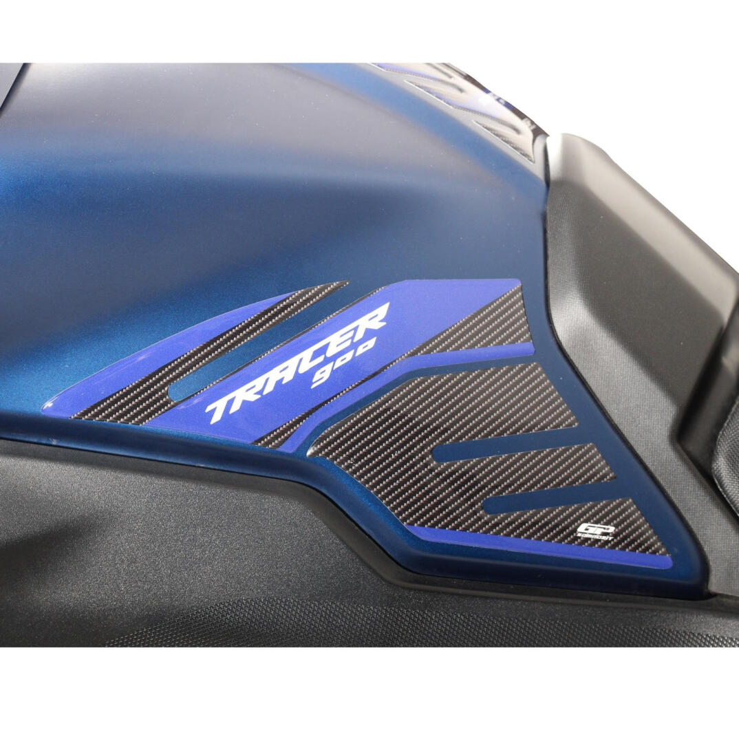 GP Kompozit Yamaha MT-09 Tracer 2015-2020 Uyumlu Tank Pad Seti Mavi-Karbon - 4