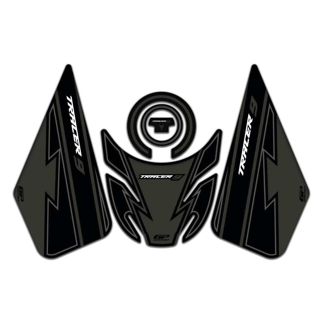 GP Kompozit Yamaha MT-09 Tracer 2021-2024 Uyumlu Tank Pad Seti Siyah - 1