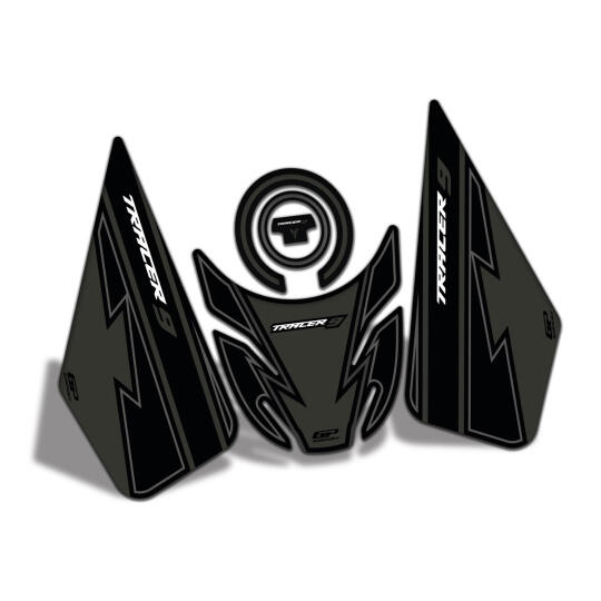 GP Kompozit Yamaha MT-09 Tracer 2021-2024 Uyumlu Tank Pad Seti Siyah (1)