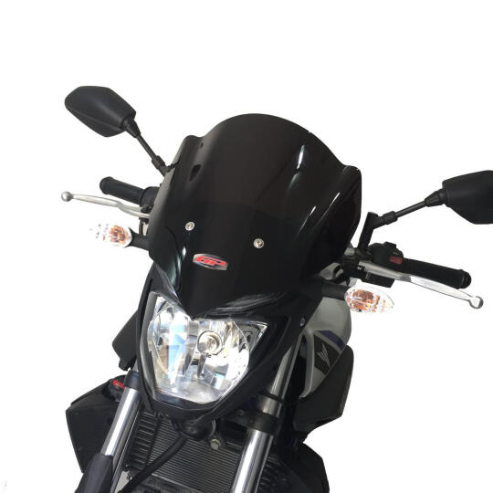 GP Kompozit Yamaha MT-25 2015-2019 Uyumlu Kısa Ön Cam Siyah (1)