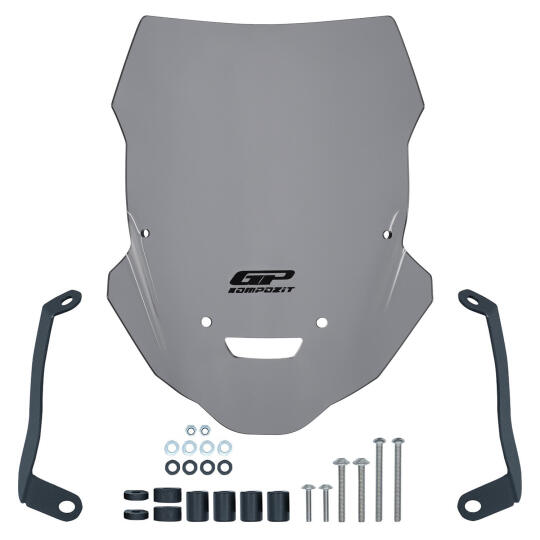 GP Kompozit Yamaha MT-25 2015-2019 Uyumlu Ön Cam Gri - 4