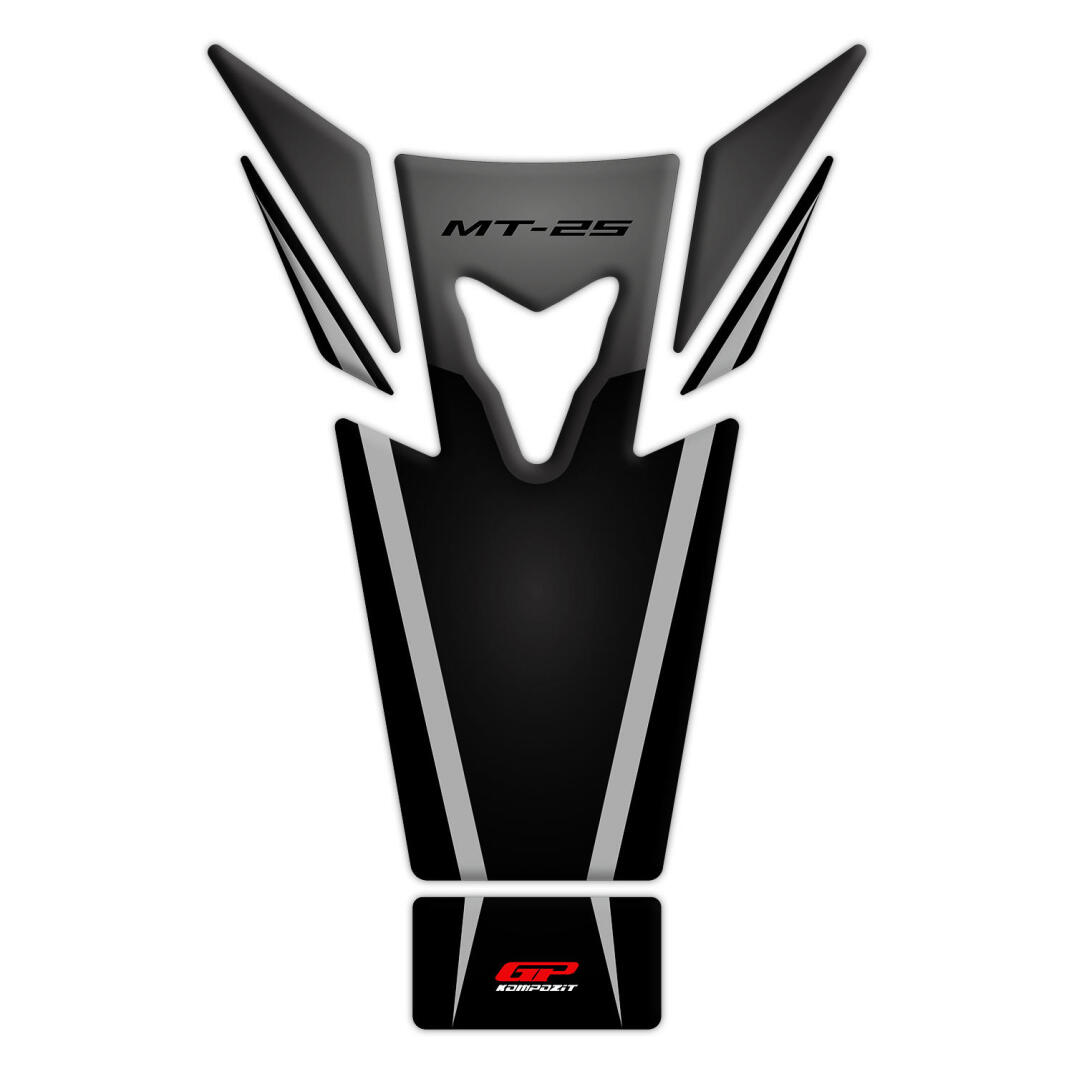 GP Kompozit Yamaha MT-25 2015-2019 Uyumlu Tank Pad Seti Siyah-Gri - 2