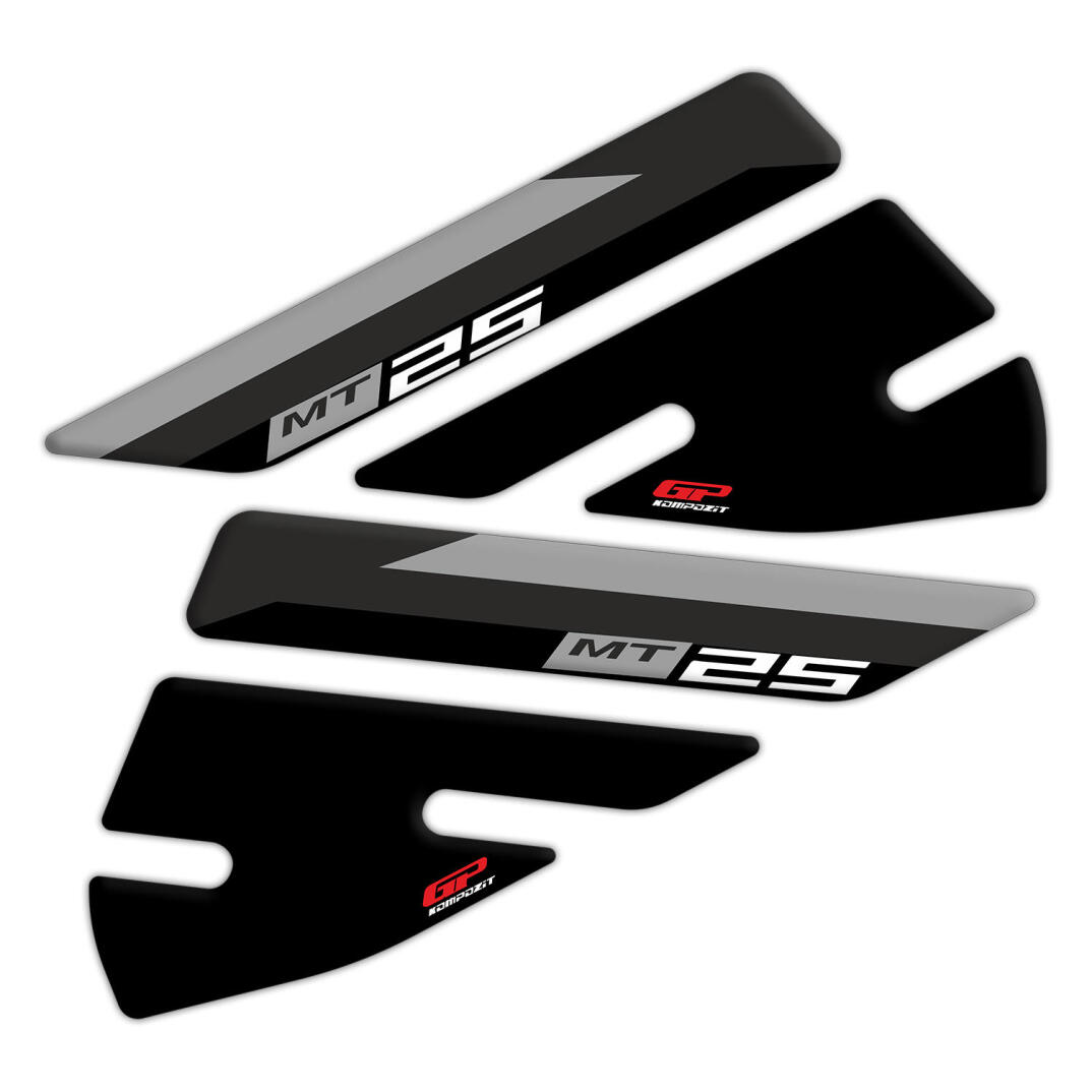 GP Kompozit Yamaha MT-25 2015-2019 Uyumlu Tank Pad Seti Siyah-Gri - 3