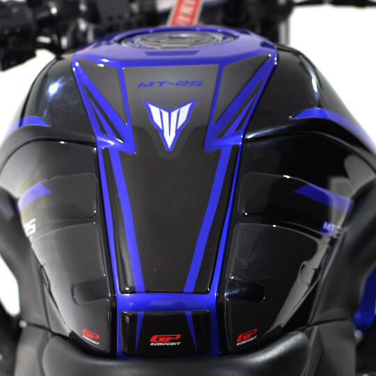 GP Kompozit Yamaha MT-25 2015-2019 Uyumlu Tank Pad Seti Siyah-Kırmızı - 5