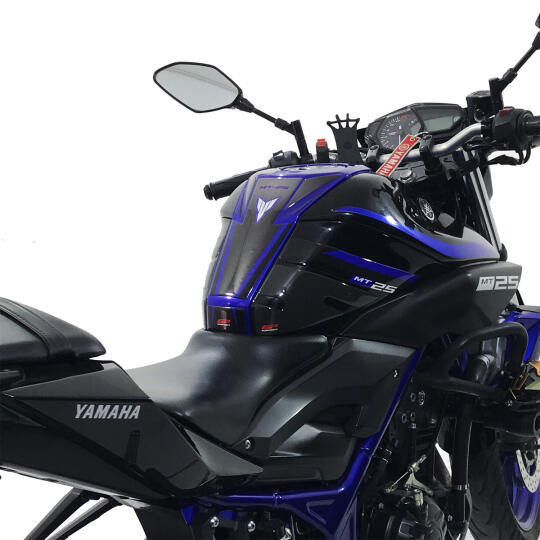 GP Kompozit Yamaha MT-25 2015-2019 Uyumlu Tank Pad Seti Siyah-Kırmızı - 6