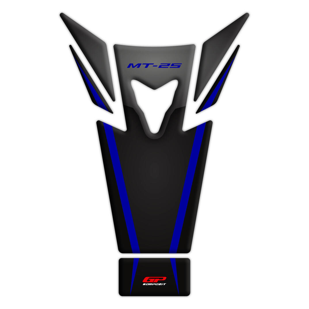 GP Kompozit Yamaha MT-25 2015-2019 Uyumlu Tank Pad Seti Siyah-Lacivert - 2