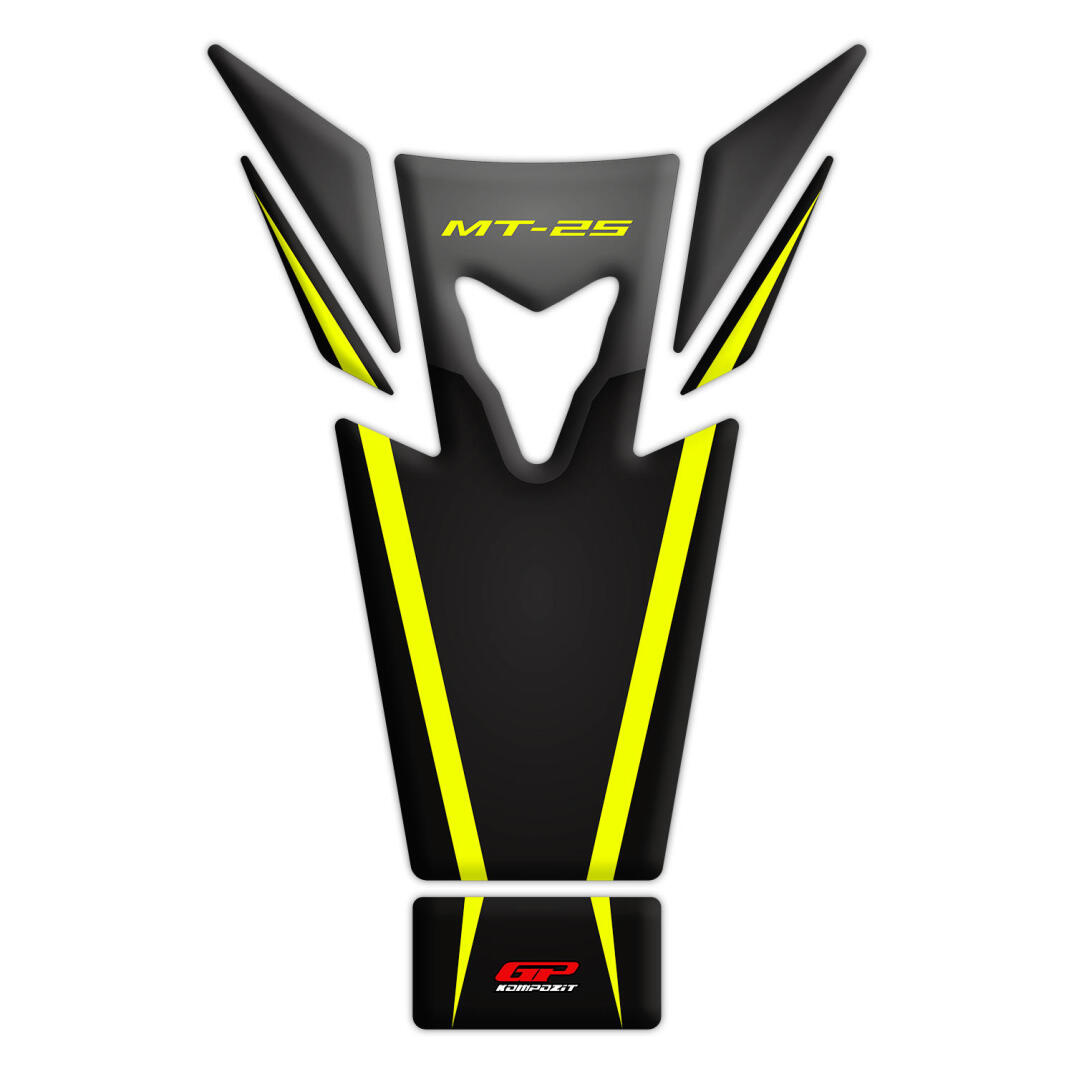 GP Kompozit Yamaha MT-25 2015-2019 Uyumlu Tank Pad Seti Siyah-Sarı - 2