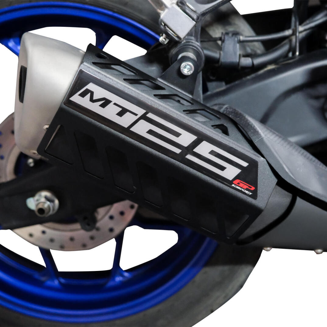 GP Kompozit Yamaha MT-25 2015-2026 Uyumlu Egzoz Koruma Kapağı Siyah - 3