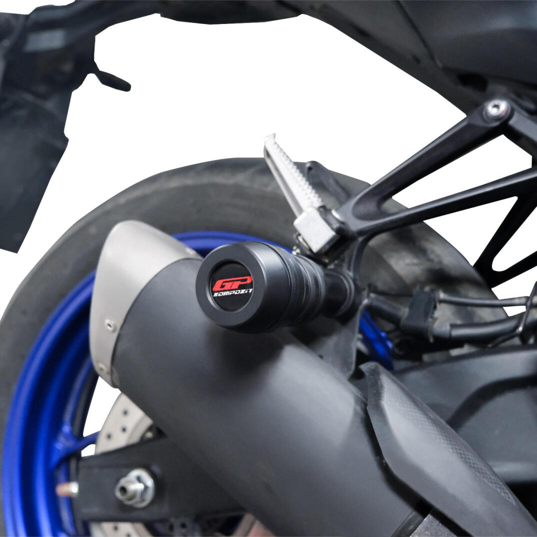 GP Kompozit Yamaha MT-25 2015-2026 Uyumlu Egzoz Koruma Takozu Siyah - 4