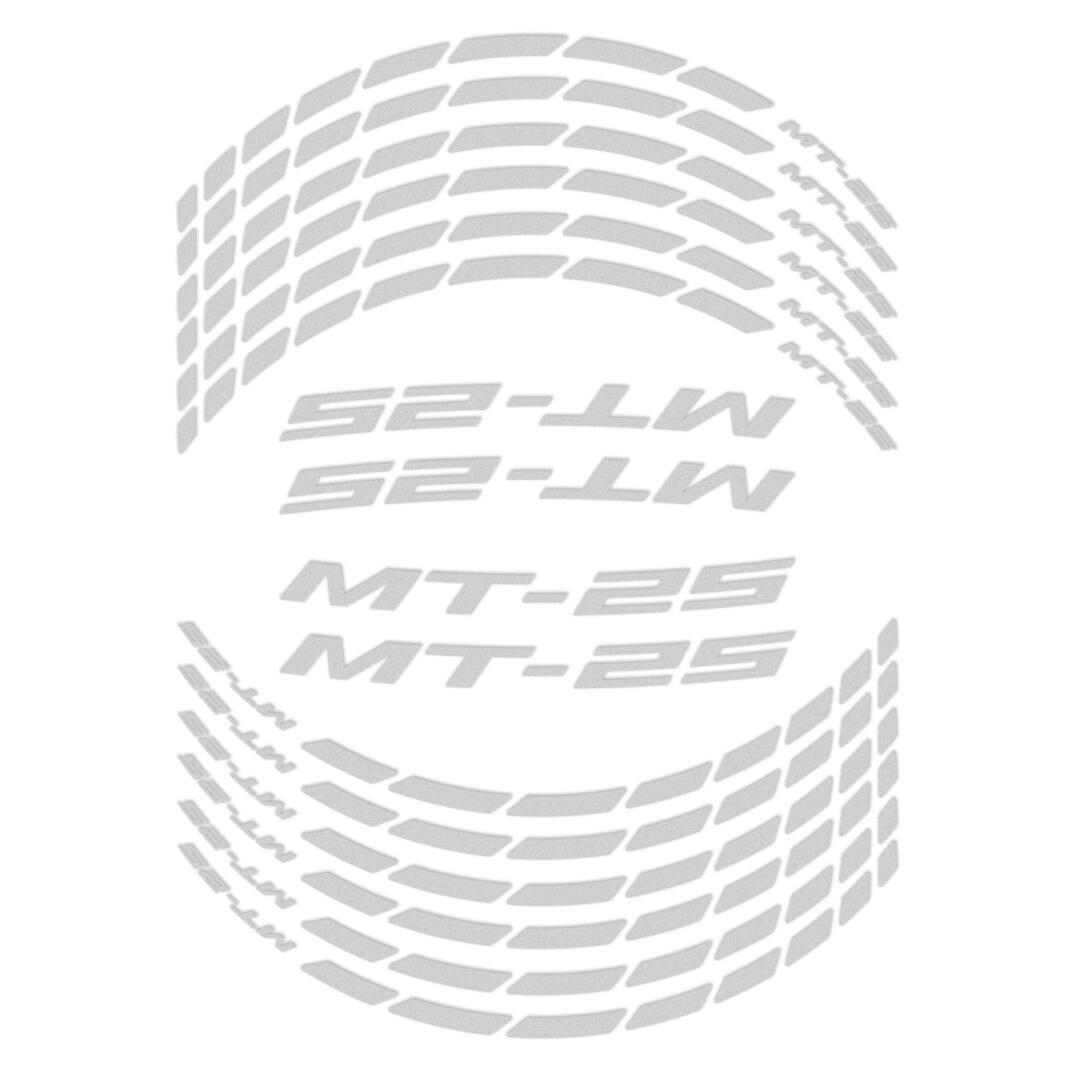 GP Kompozit Yamaha MT-25 2015-2026 Uyumlu Jant Şeridi Reflektif Gri - 1