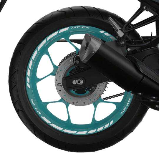 GP Kompozit Yamaha MT-25 2015-2026 Uyumlu Jant Şeridi Reflektif Gri - 2