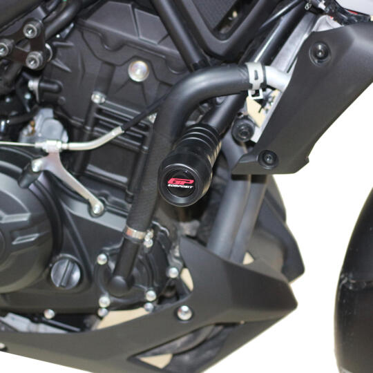 GP Kompozit Yamaha MT-25 2015-2026 Uyumlu Motor Koruma Takozu Siyah (1)