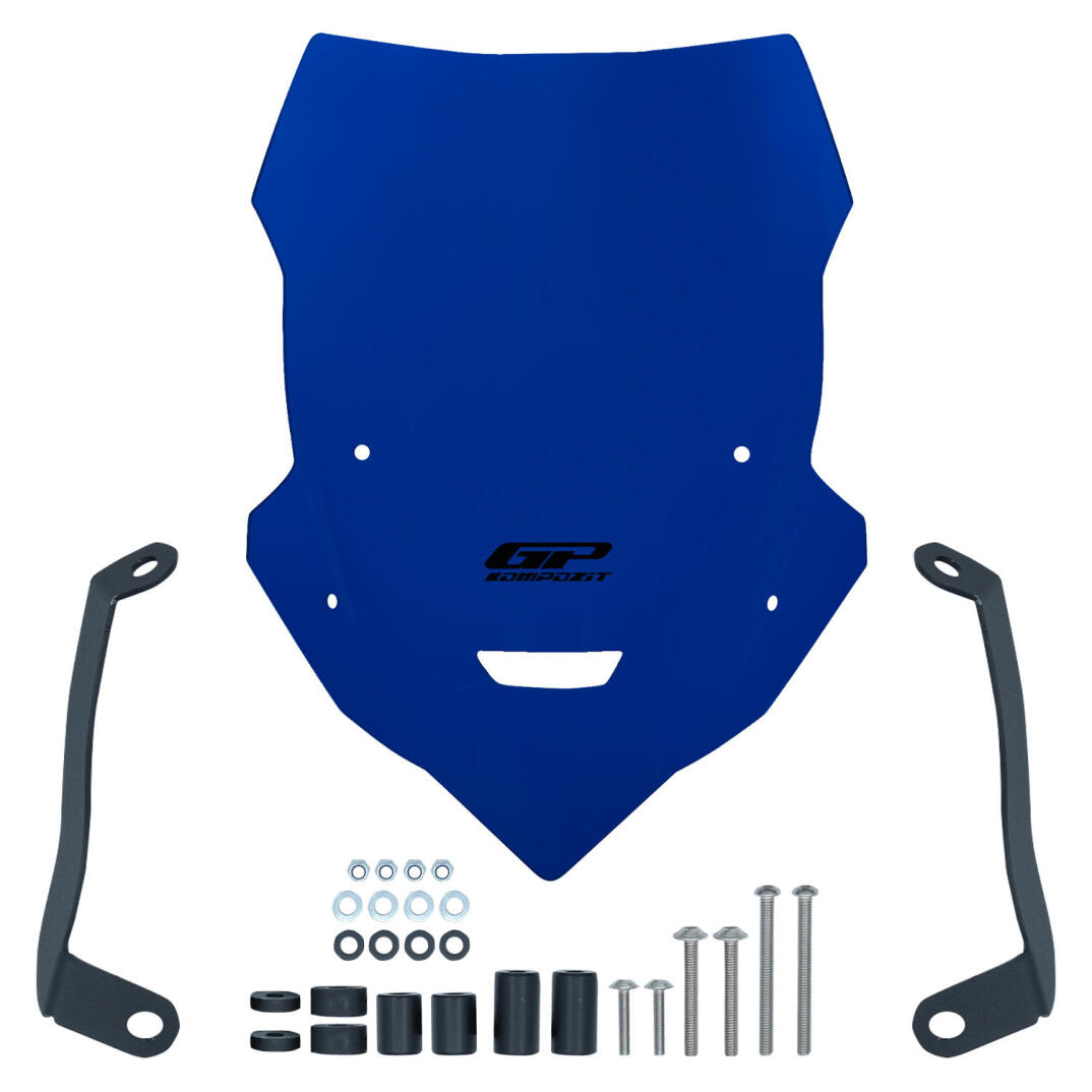 GP Kompozit Yamaha MT-25 2020-2024 Uyumlu Kısa Tur Camı Mavi - 4
