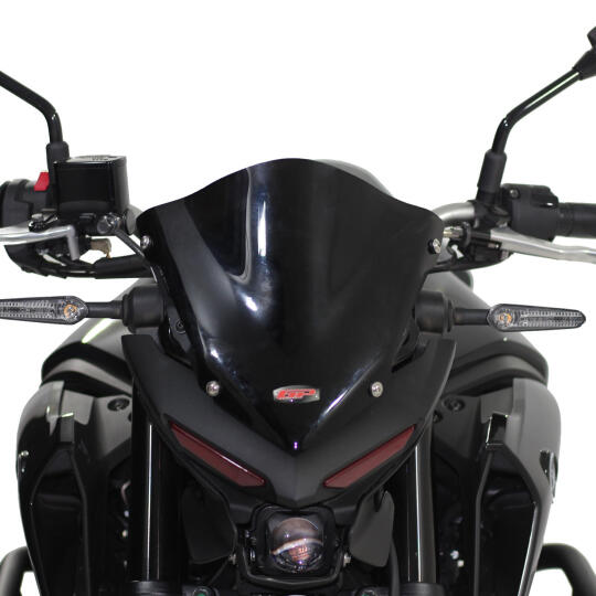 GP Kompozit Yamaha MT-25 2020-2026 Uyumlu Spor Cam Siyah (1)