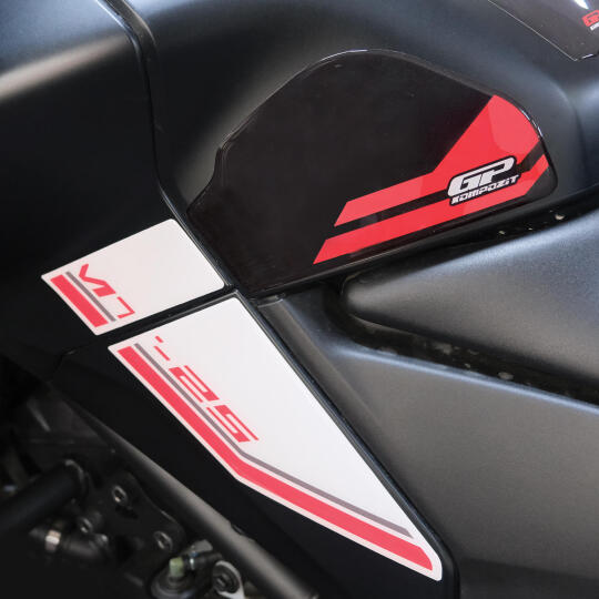 GP Kompozit Yamaha MT-25 2020-2026 Uyumlu Tank Pad Seti Kırmızı - 4