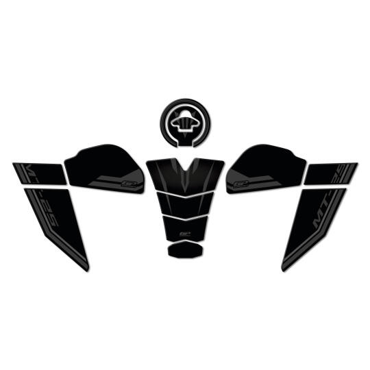 GP Kompozit Yamaha MT-25 2020-2026 Uyumlu Tank Pad Seti Siyah