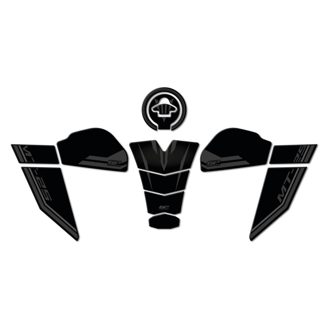 GP Kompozit Yamaha MT-25 2020-2026 Uyumlu Tank Pad Seti Siyah - 1