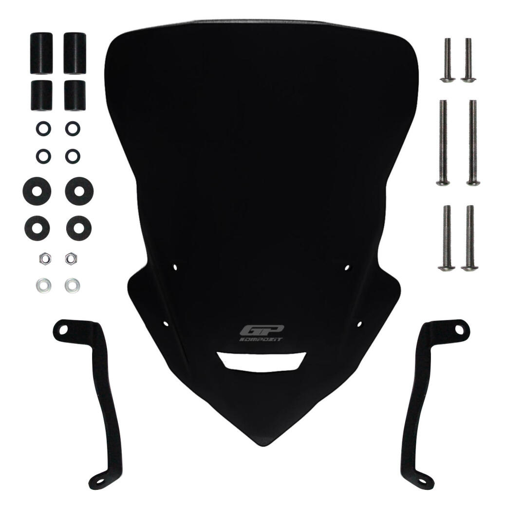 GP Kompozit Yamaha MT-25 2020-2024 Uyumlu Tur Camı Siyah - 5