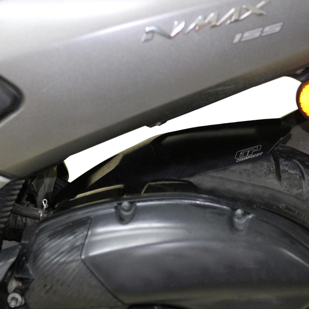 GP Kompozit Yamaha NMAX 125 / 155 2015-2020 Uyumlu Arka Spor Çamurluk Siyah - 2