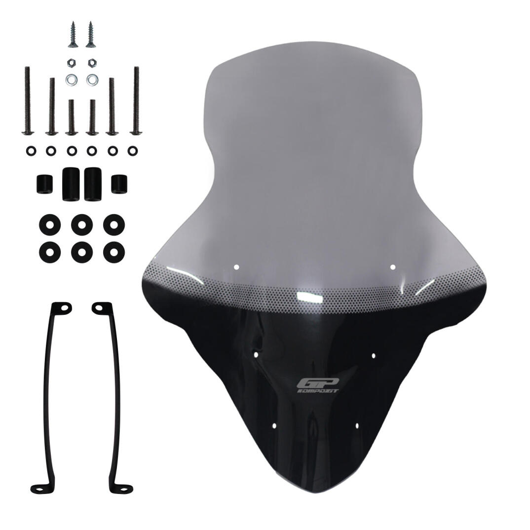 GP Kompozit Yamaha NMAX 125 / 155 2015-2020 Uyumlu Baskılı Elcikli Ön Cam Füme - 4