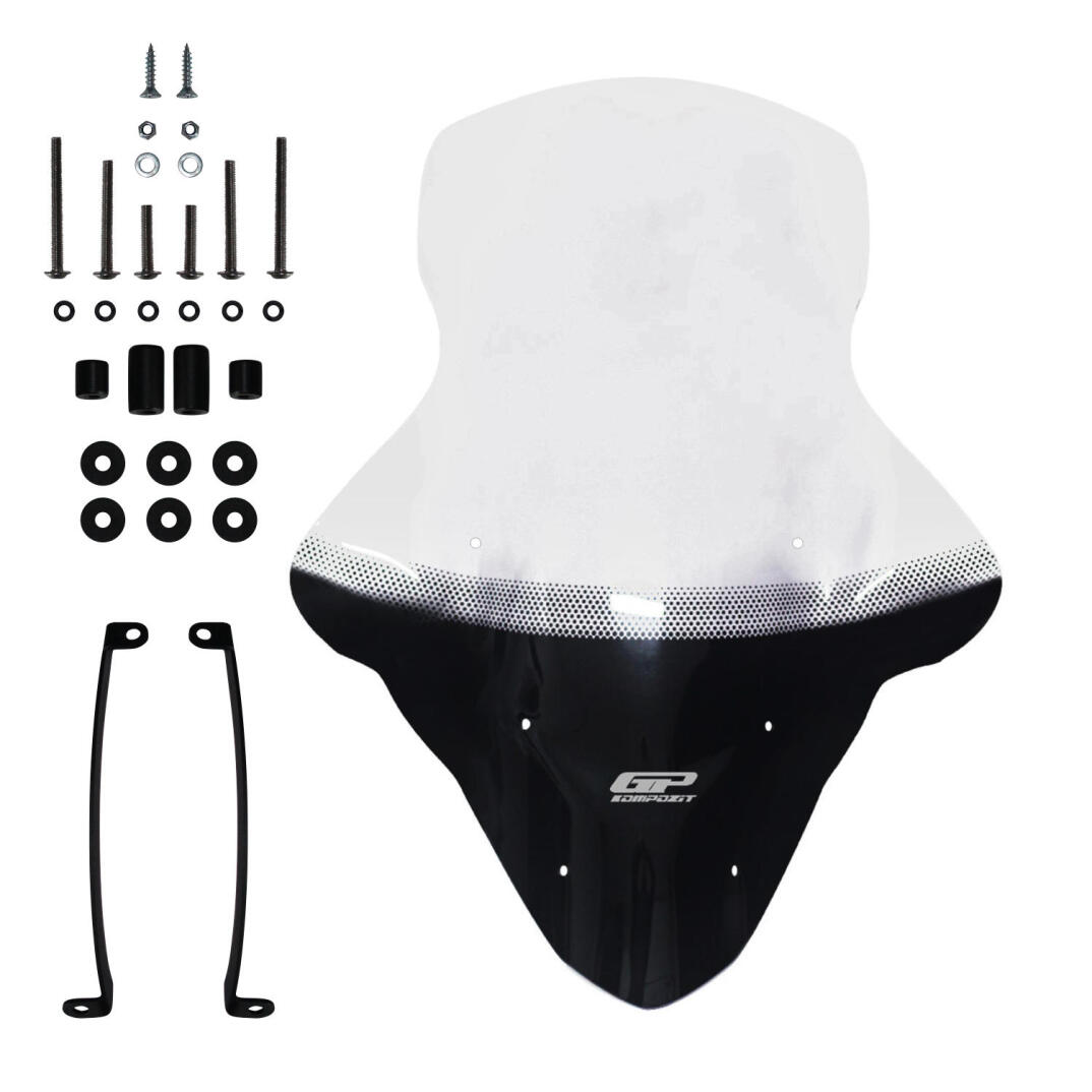 GP Kompozit Yamaha NMAX 125 / 155 2015-2020 Uyumlu Baskılı Elcikli Ön Cam Şeffaf - 5