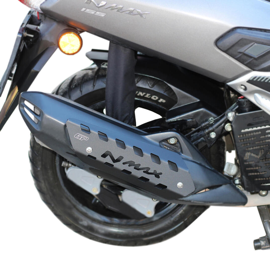 GP Kompozit Yamaha NMAX 125 / 155 2015-2020 Uyumlu Egzoz Koruma Kapağı Siyah - 2