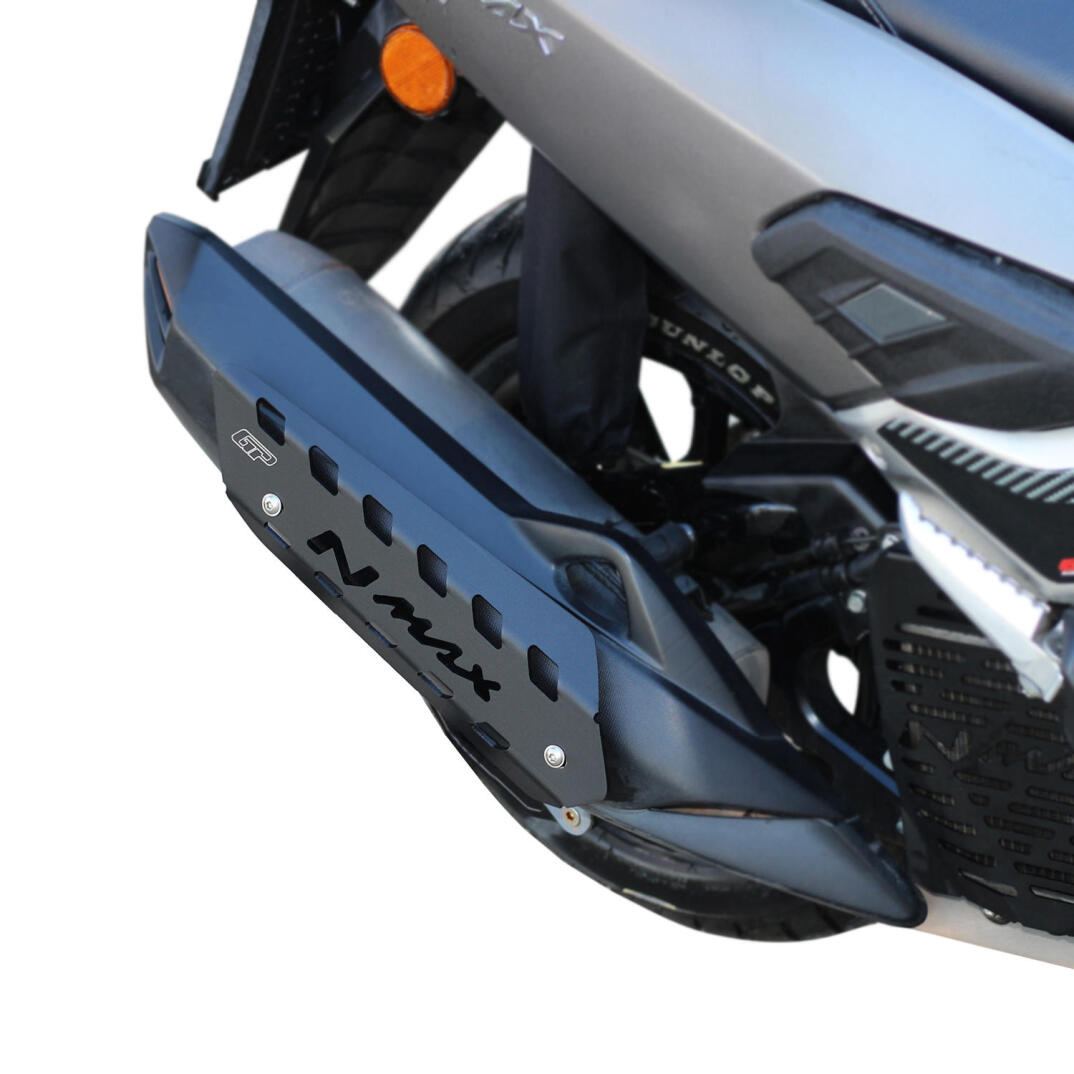 GP Kompozit Yamaha NMAX 125 / 155 2015-2020 Uyumlu Egzoz Koruma Kapağı Siyah - 4