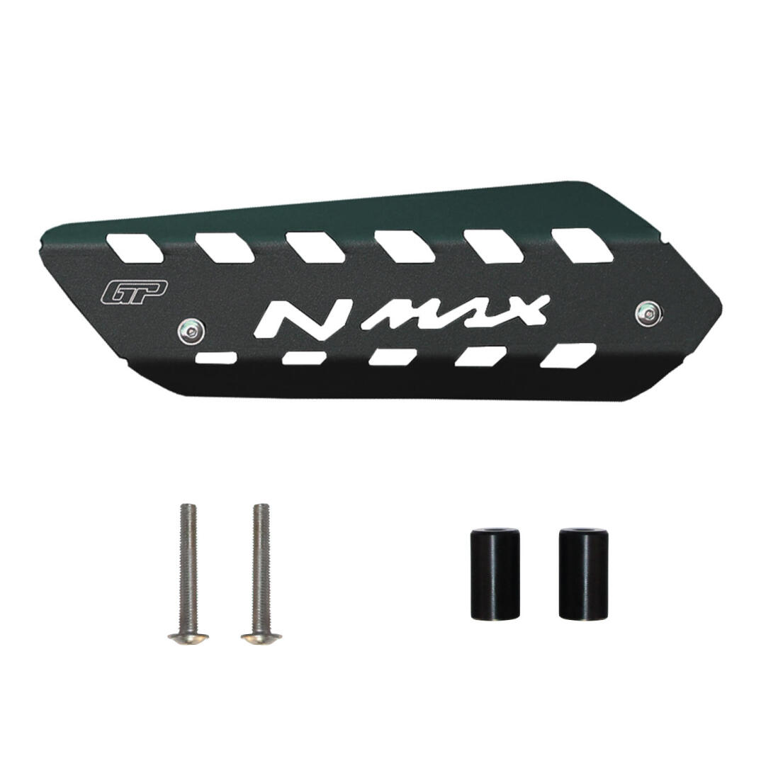GP Kompozit Yamaha NMAX 125 / 155 2015-2020 Uyumlu Egzoz Koruma Kapağı Siyah - 6