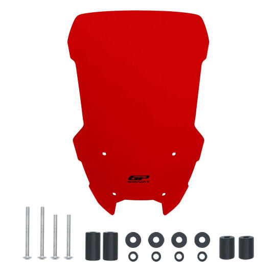 GP Kompozit Yamaha NMAX 125 / 155 2015-2020 Uyumlu Ön Cam Kırmızı - 4