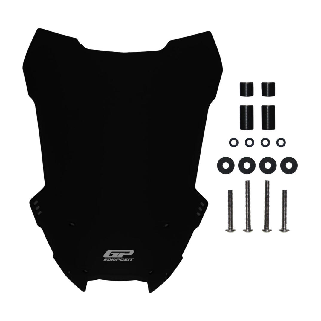 GP Kompozit Yamaha NMAX 125 / 155 2015-2020 Uyumlu Ön Cam Siyah - 4